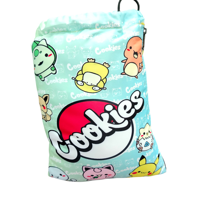 Cookies SF Pokemon Characters Drawstring Backpack Gym Sack Cinch Bag Multicolor