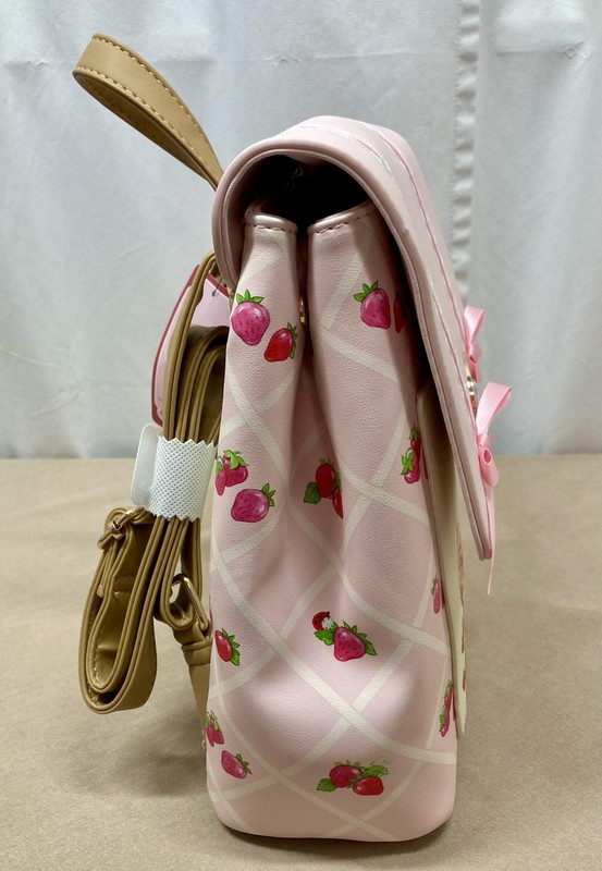 Strawberry Shortcake Mini Backpack Pink Lace Bow Kawaii Strawberries NWT gallery