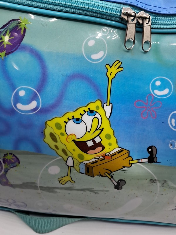 2002 Nickelodeon SpongeBob Squarepants Blue Small Kids Child Suitcase Bag Y2K gallery