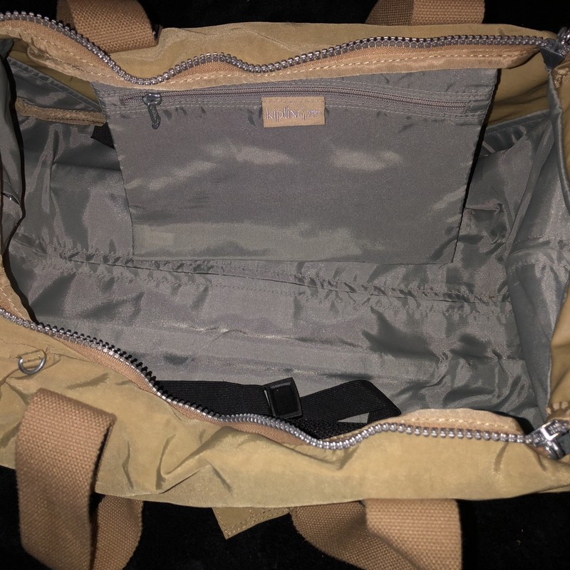 KIPLING Wheeled Rolling DUFFLE Bag Carry On Luggage Tan With Logo gallery
