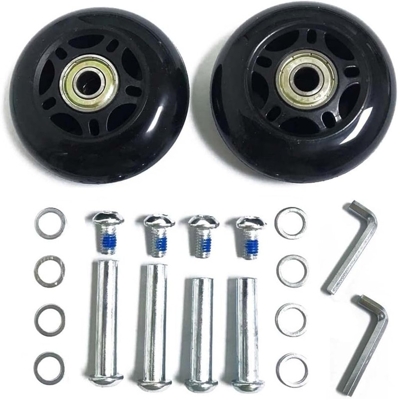 2Pcs Luggage Suitcase Replacement Wheels, 50/64/70/75/84/90Mm Rubber Inline Roll gallery