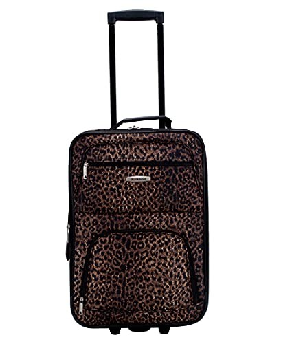 Rockland Vara Softside 3-Piece Upright Luggage Set, One Size, LEOPARD gallery