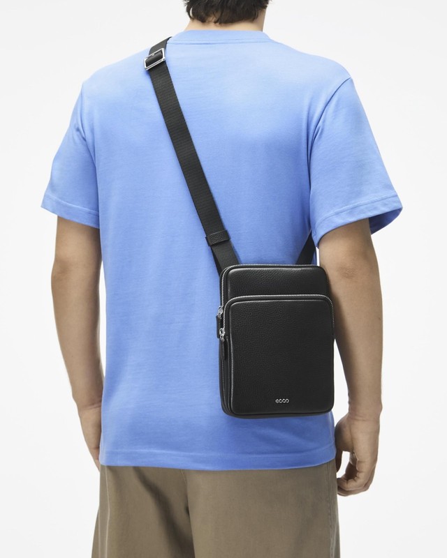 ECCO Unisex North South Pouch Crossbody Bag Small Black gallery