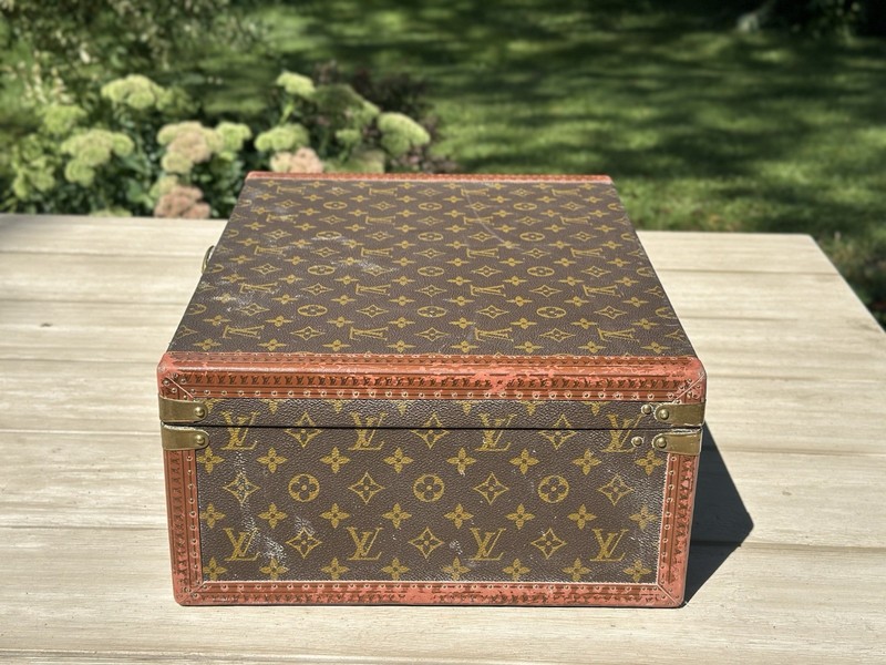 Louis Vuitton Suitcase Trunk Monogram Canvas Hard Case Travel Luggage gallery