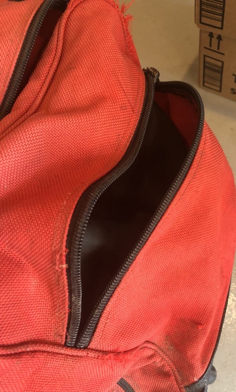 LARGE Red Canvas/Polyester Rolling Sports Duffle Equipment Bag gallery