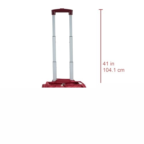 ROCKLAND MELROSE UPRIGHT WHEELED UNDERSEATER CARRY ON LUGGAGE 15" BF31-RED - RED