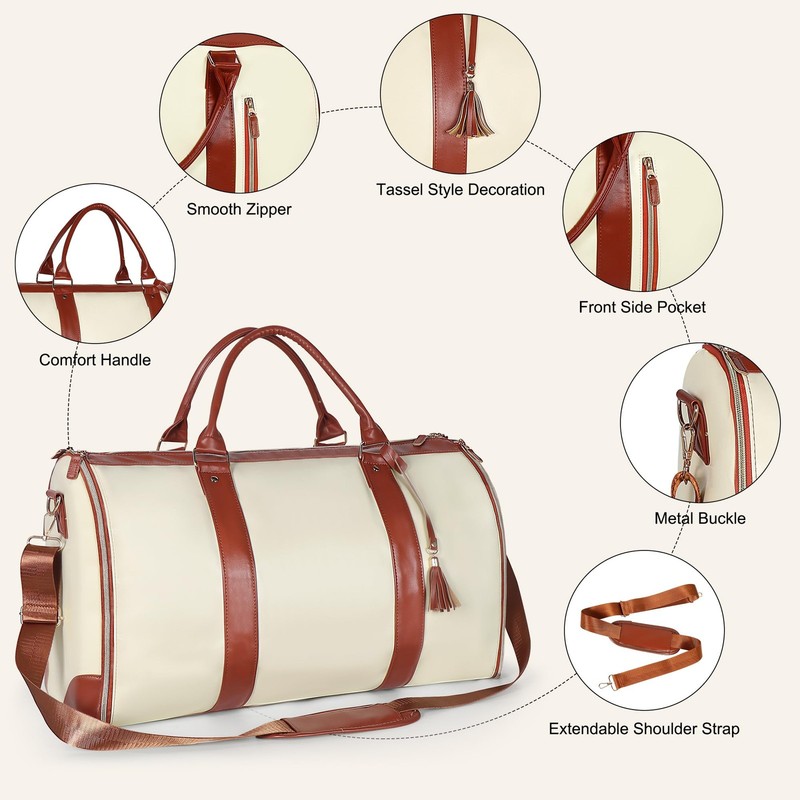 Convertible Garment Duffle Bag for Travel, Carry On Garment Bag with Shoe Pou... gallery