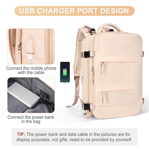 Carry On Backpack Flight Approved Personal Item Travel Medium A1-beige gallery