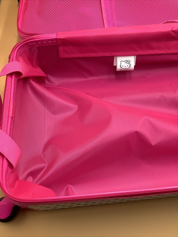 Hello Kitty Hard Side Rolling Suitcase Luggage New Sanrio Polka Dot Pink Design gallery