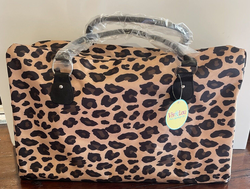 VIV AND LOU Leopard Lightweight Travel Carry-On Bag So Versatile! NWT