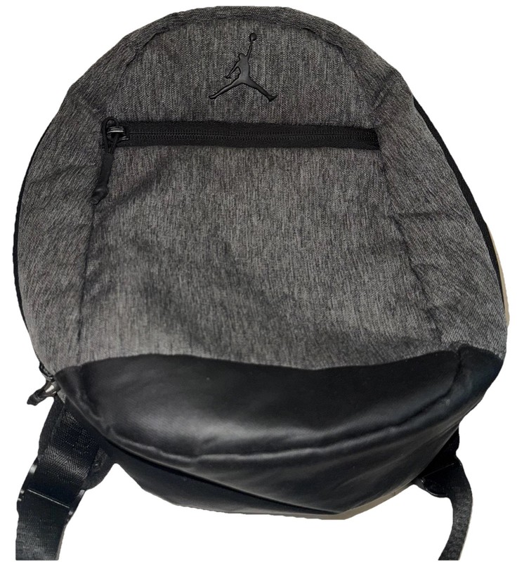 Jordan Gray Mini Backpack Soft Case Adjustable Straps Jumpman Daypack Casual