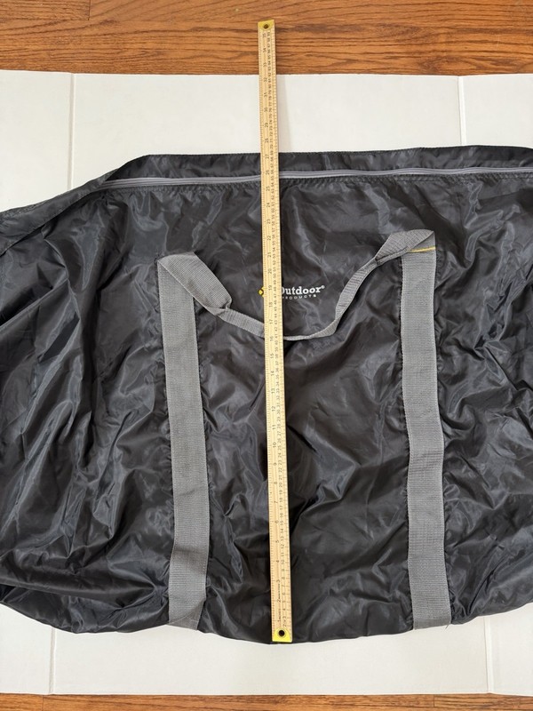Outdoor Products 36” XL Black Nylon Duffle Bag Adjustable Straps Lightweight gallery