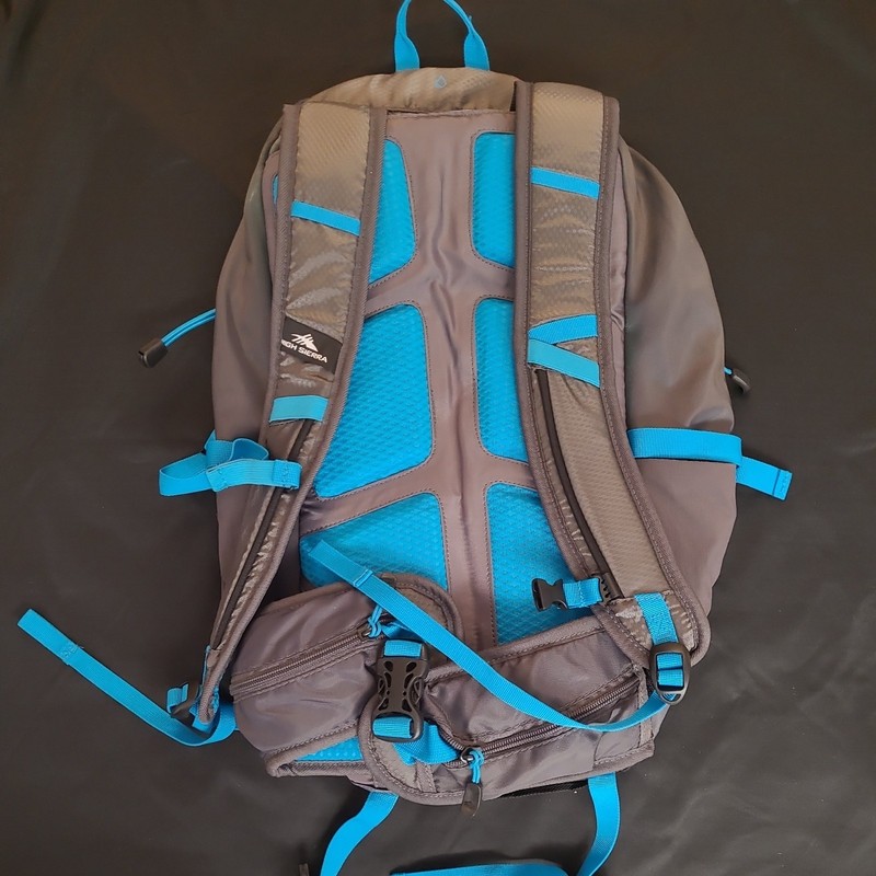 High Sierra Omak 28 Front Load Frame Pack Hiking Camping Gray Blue gallery