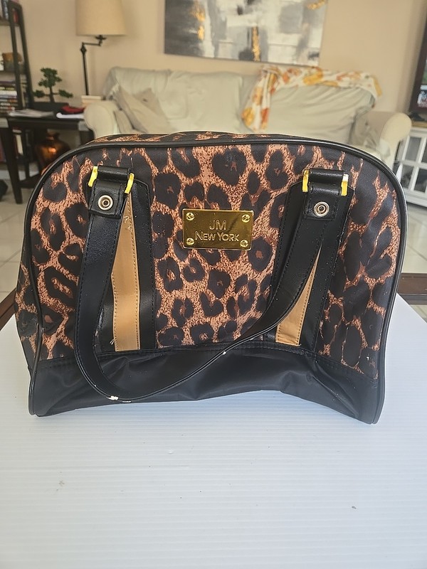 Joy Mangano JM New York Leopard Bag, 13 X 10″