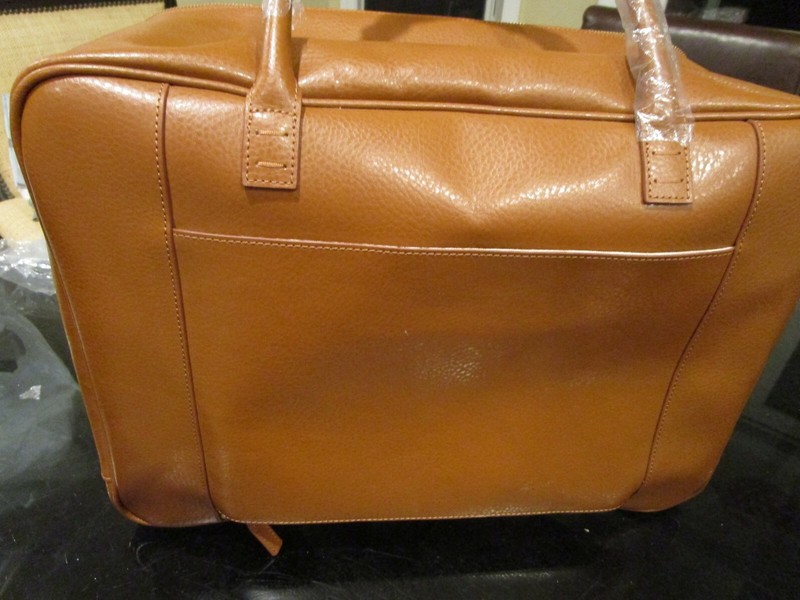 Mark and Graham Leather Weekender bag mono JRL New gallery