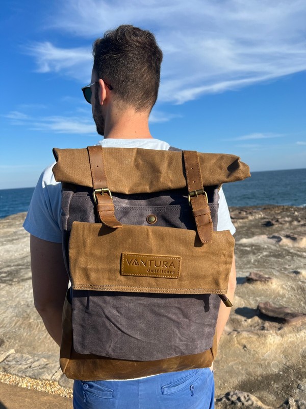 Waxed Canvas Leather Backpack gallery