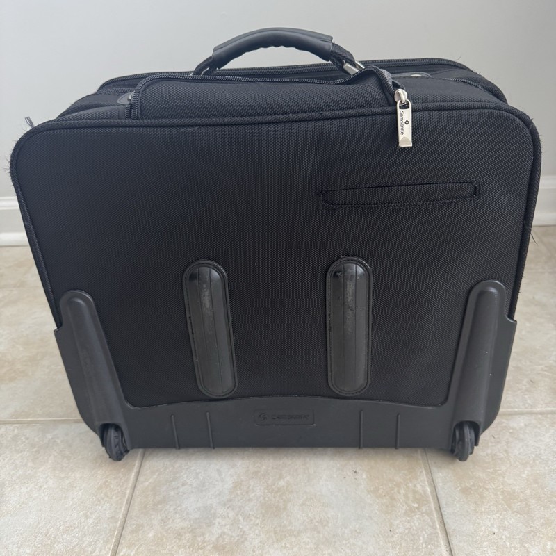 Samsonite Black Rolling Briefcase Carry-On Laptop Travel Triple Compartment gallery