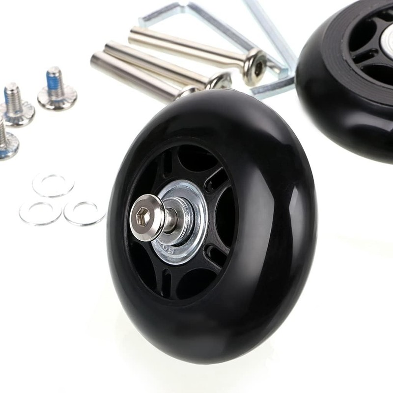 Set of 2 Luxury 70mm Luggage Replacement Wheels - Silent, Versatile & Durable gallery