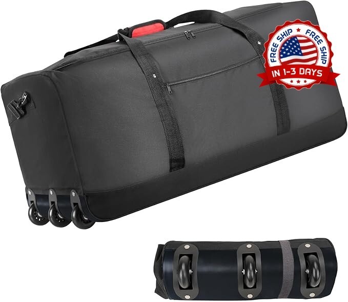 Bolso De Viaje Plegable Con Ruedas 120L Ligero Bolsa De Viaje Con 3 Ruedas NUEVO