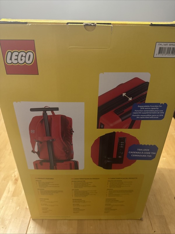 Lego Expandable Carry-on & Backpack Luggage Set (Red) - Brand New gallery