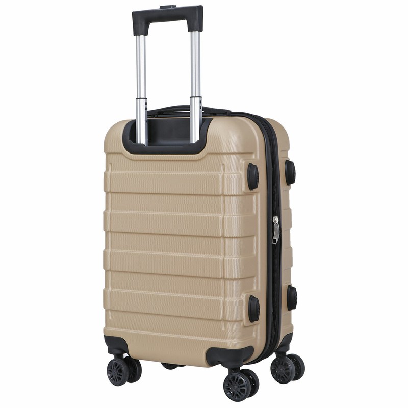 20″ Carry On Spinner Luggage Hardside Expandable Suitcase Champagne with Wheels