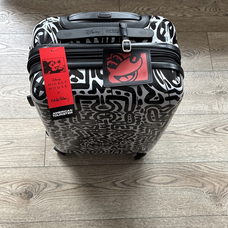 American Tourister Keith Haring Mickey Mouse Hardside Luggage Spinner 19″