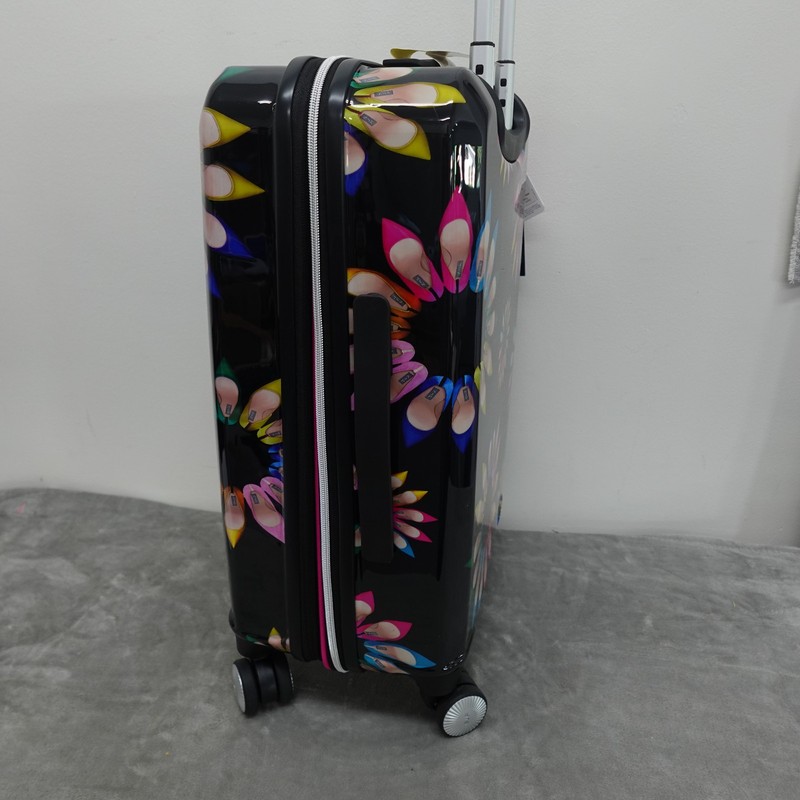 Sarah Jessica Parker Hardside Expandable Large Checked Spinner Suitcase - Black gallery