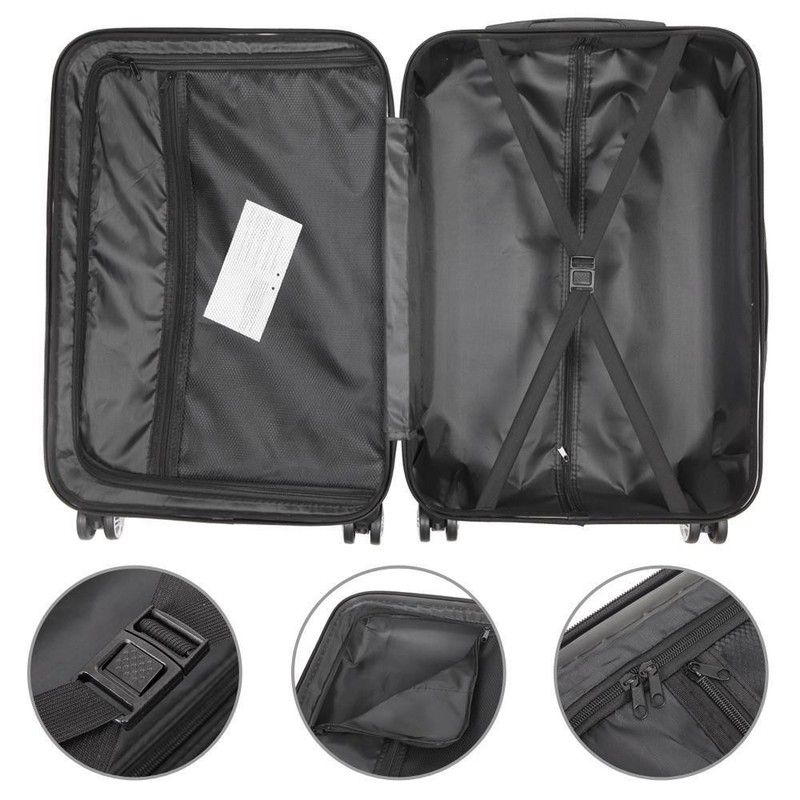 Luggage Set ABS Hardshell Suitcase Spinner Wheels TSA Lock 20"/24"/28" Wine Red gallery