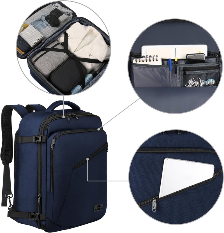 Weekender Backpack, Large Capacity Travelling Suitcase Backpack with Strap fo... gallery