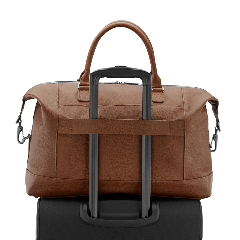 NEW!! Samsonite Classic Leather Weekender - Cognac gallery