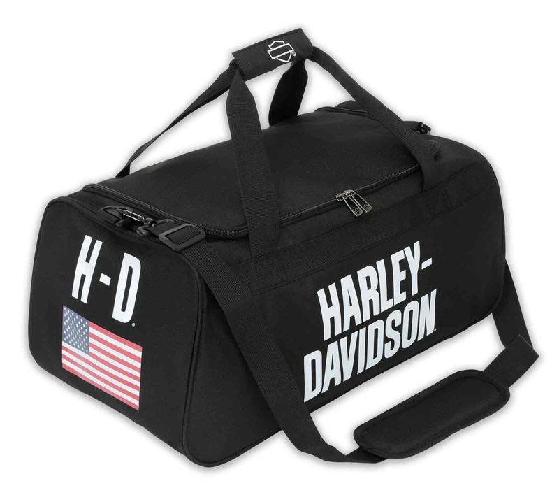Harley-Davidson American Flag Zip Rugged Graphic Duffel Bag New with Tags