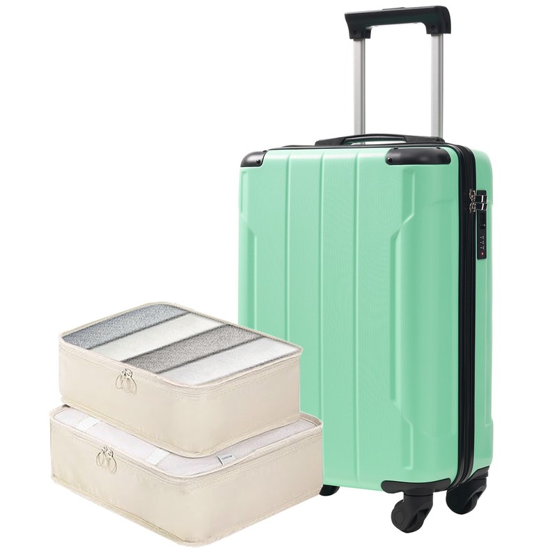 20-Inch Hardshell Luggage, Lightweight Durable ABS Suitcase with Spinner Wheels
