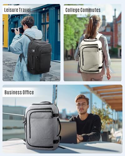 Travel Backpack, TSA Friendly Flight Approved Carry on Backpack Large Grey gallery