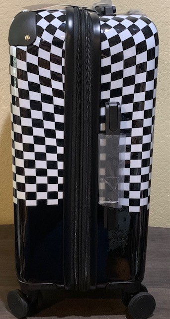 Ed Hardy 21" Expandable Carry On Spinner Luggage Suitcase Checkered Skull Eagle gallery