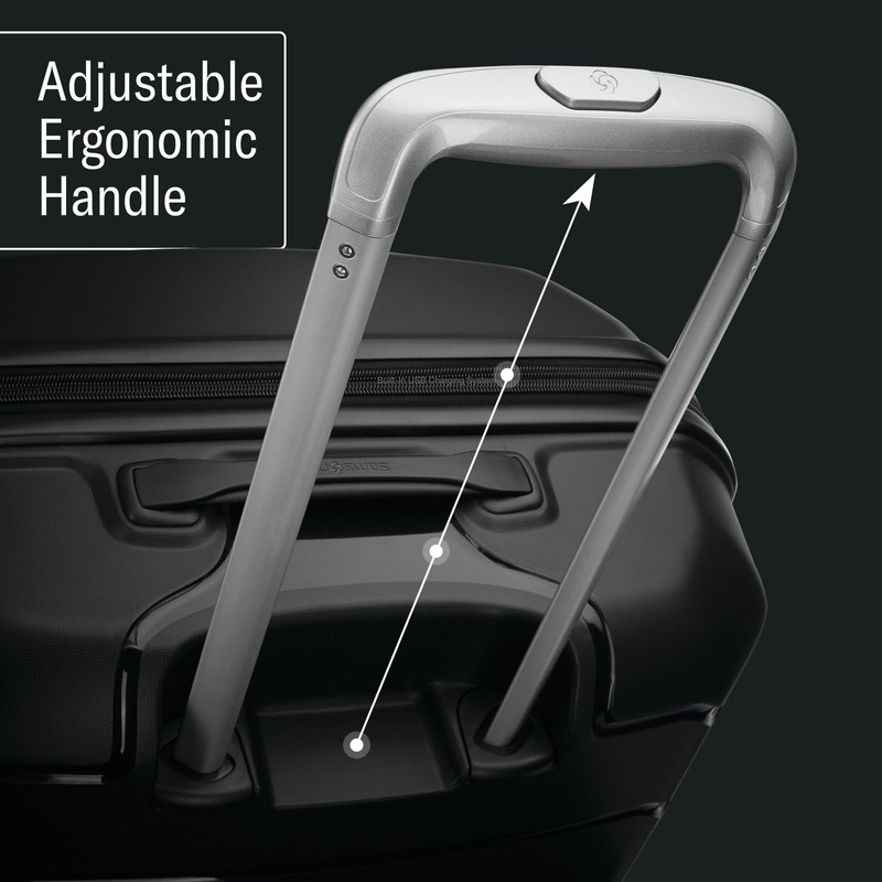 Black Expandable Hardside Carry-On Luggage Spinner Wheels TSA Approved gallery