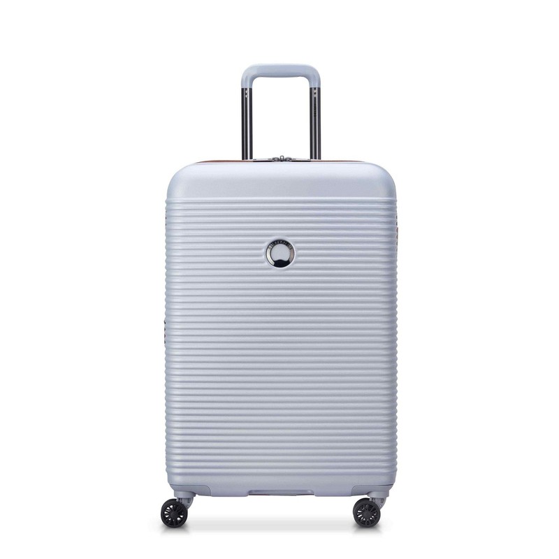 Freestyle 24" Medium Checked Expandable Spinner Luggage, Platinum gallery