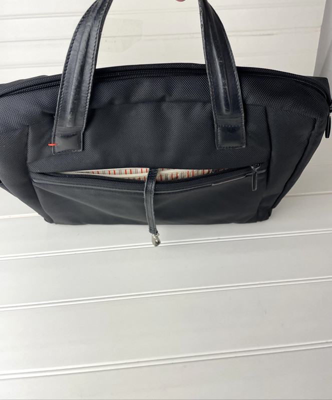 Samsonite Slim Briefcase Leather Handles Nylon Black gallery