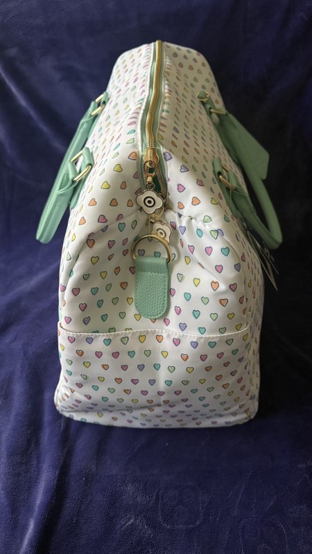 Roller Rabbit x Target Duffle Bag Multicolor Hearts Zip Closure 20x9.5x12 gallery
