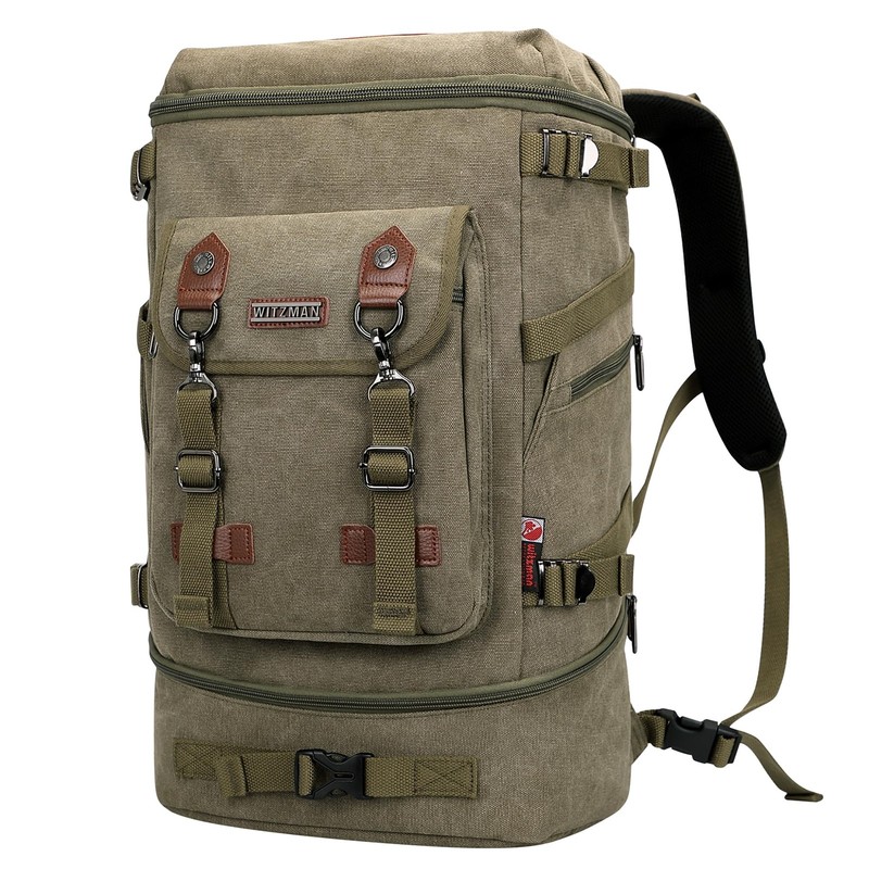 Large Canvas Travel Backpack Convertible Duffel Bag for Men & Women, Stylish