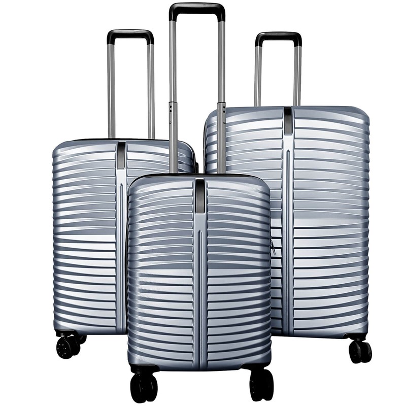 3PCS Hardside Luggage Set (20/24/28 Inch) w/8-Spinner Wheels, 3-Digital Lock