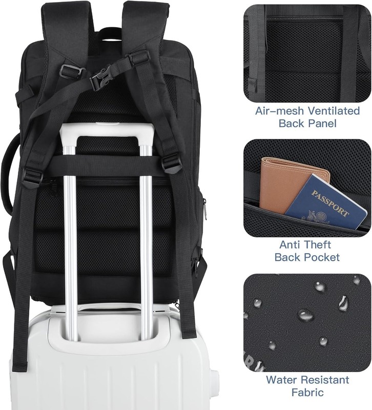 Travel-Ready 50L Backpack - Water-Repellent and Organized Design for Adults gallery