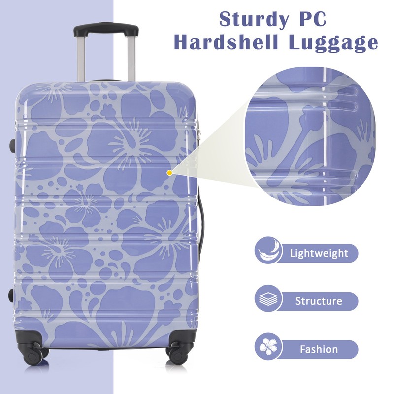 3 Piece Luggage Set Hardshell Carry on Suitcase with Spinner & Lock 20''24''28'' gallery