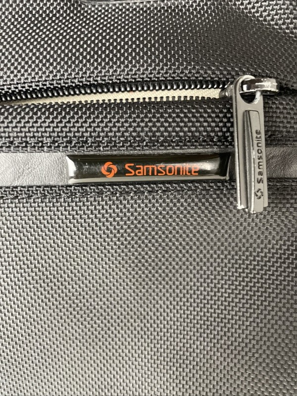 Samsonite Slim Briefcase Leather Handles Nylon Black gallery