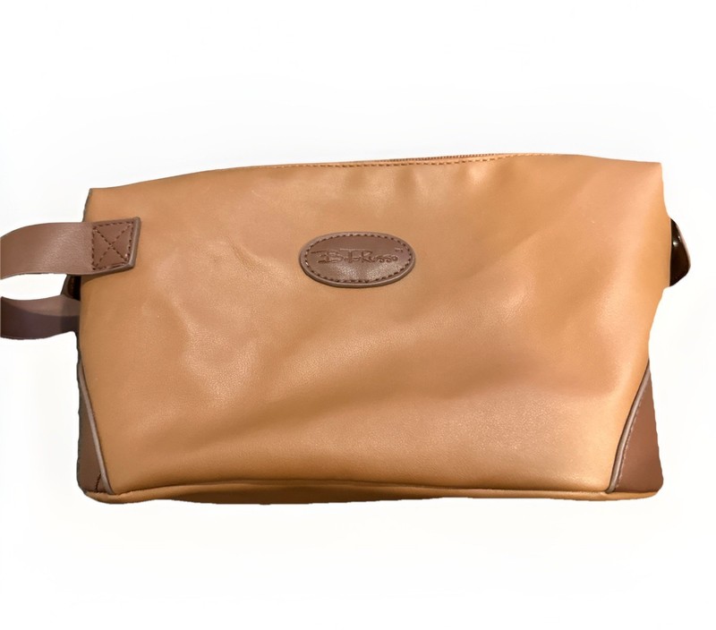 Faux Leather Toiletry Bag For Men Travel Bella Russo Pockets Zip Up