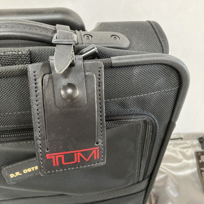 Tumi Style 2222 Fold-A-Way 22” Carry On Rolling Luggage Black Nylon Monogrammed gallery