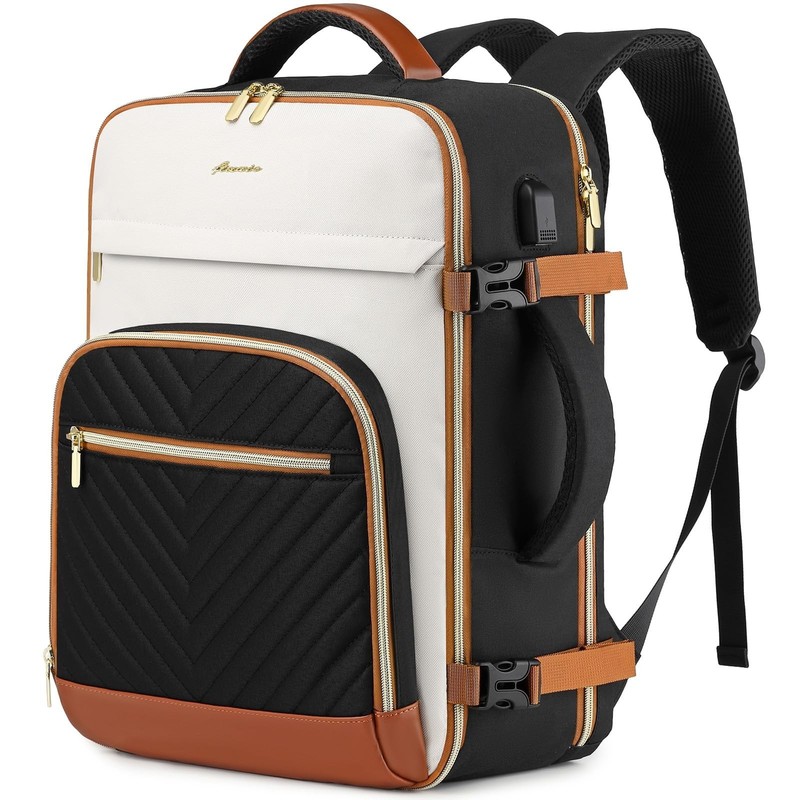 Large Carry On Travel Backpack - Flight Approved Waterproof Luggage Suitcase ...