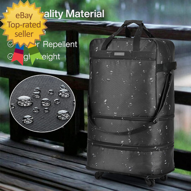 Suitcases with Wheels Expandable Foldable Luggage Bag Suitcase Collapsible Rolli gallery