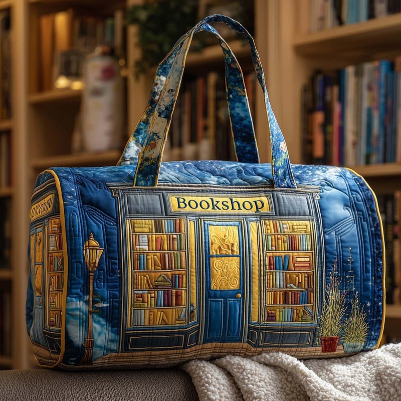 Quilted Embroidery Travel Duffel Bag Handbag Multi-use Sport Gym Luggage Bag 156