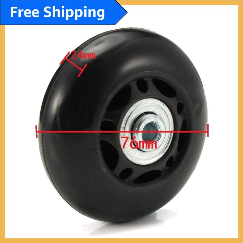 Portable 75mm Luggage and Inline Skate Replacement Wheels – Easy Install
