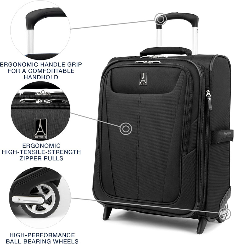 Maxlite 5 Softside Expandable Upright 2 Wheel Carry-On Luggage, Lightweight, 20- gallery